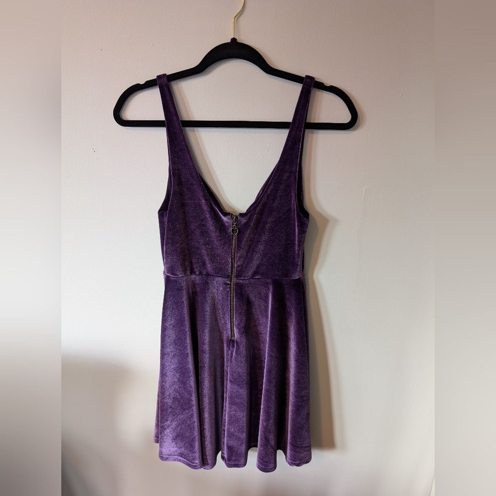 Urban Outfitters Elegant Purple Velvet Dress - Picture 4 of 6